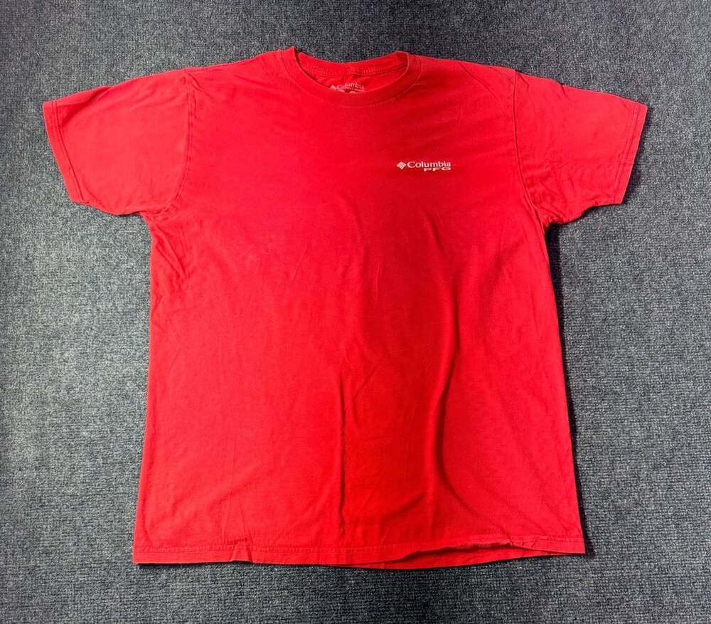 Columbia PFG Red Short Sleeve Fishing T-Shirt men’s Large
